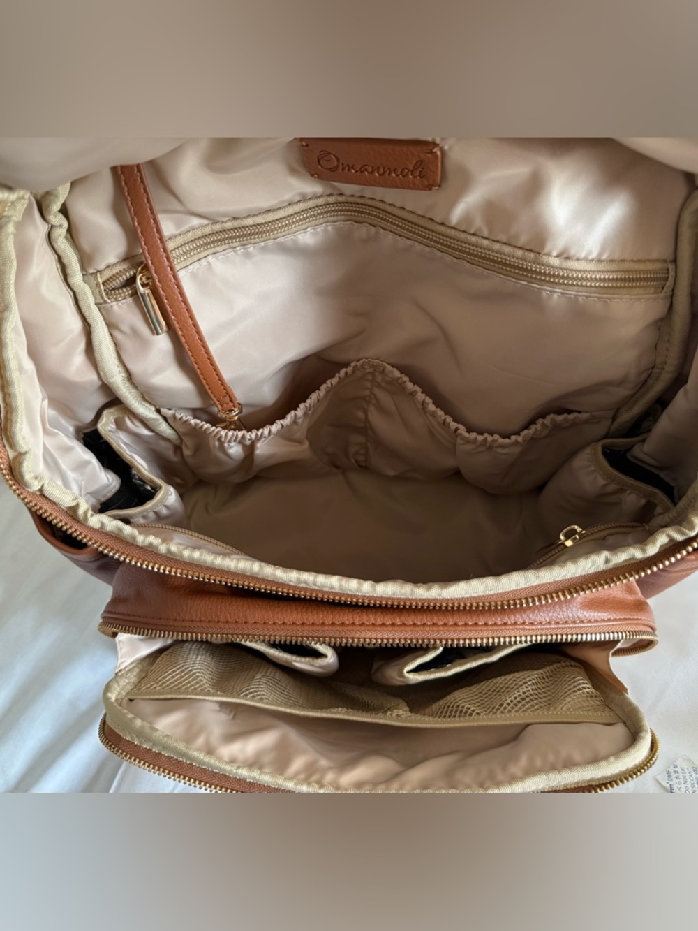 Brown Leather Backpack - Women's Bag - Picture 3 of 7